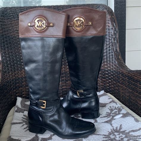 michael michael kors women's braden riding boots|Michael Kors adjustable buckle boots.